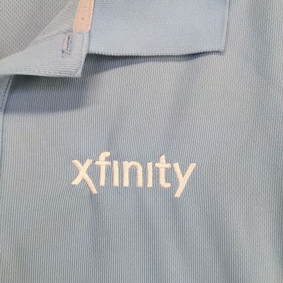 Nike Dri-Fit Men's Xfinity Golf Polo Shirt Blue 2XL Short Sleeve Polyester - Picture 4 of 14
